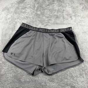 Under Armour Heatgear Loose Fit Shorts Womens XL Gray Black